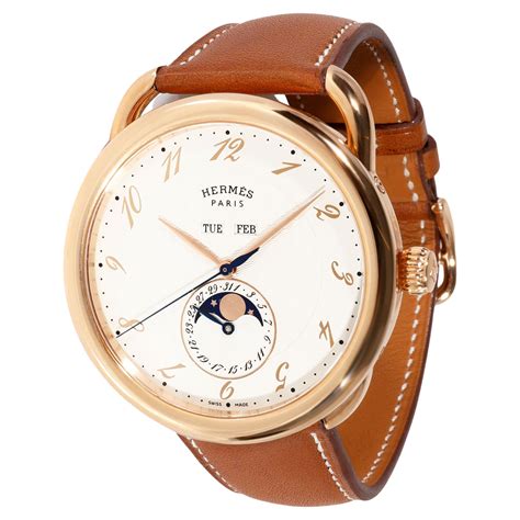 Hermes rose gold lune watch